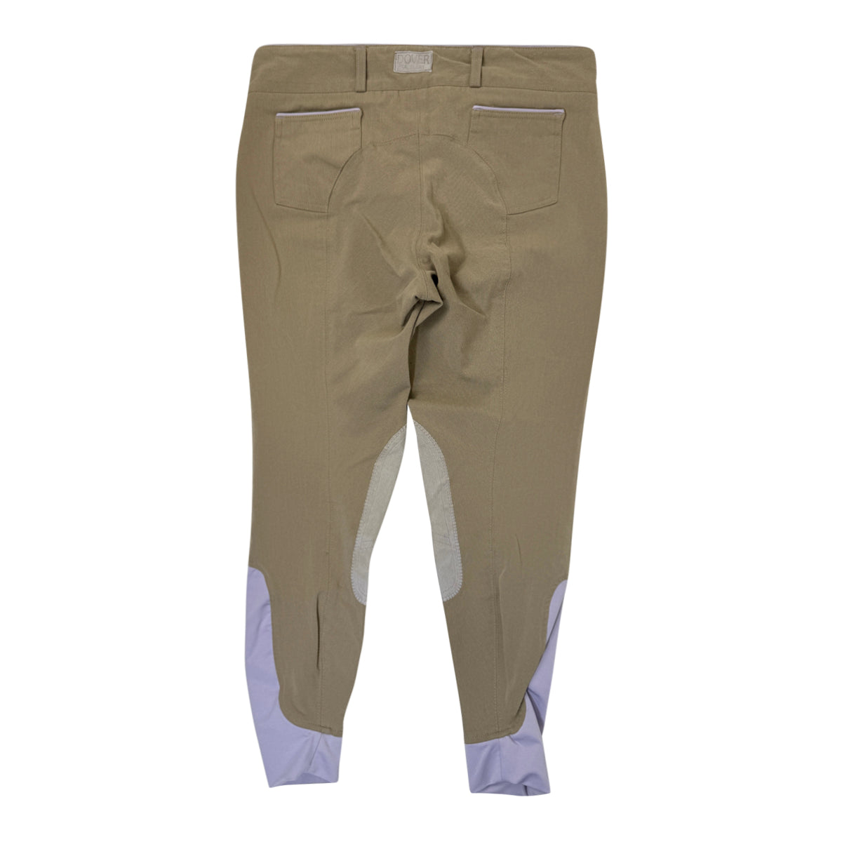 Dover Saddlery 'Wellesley' Piped Knee Patch Breech in Tan/Lavender