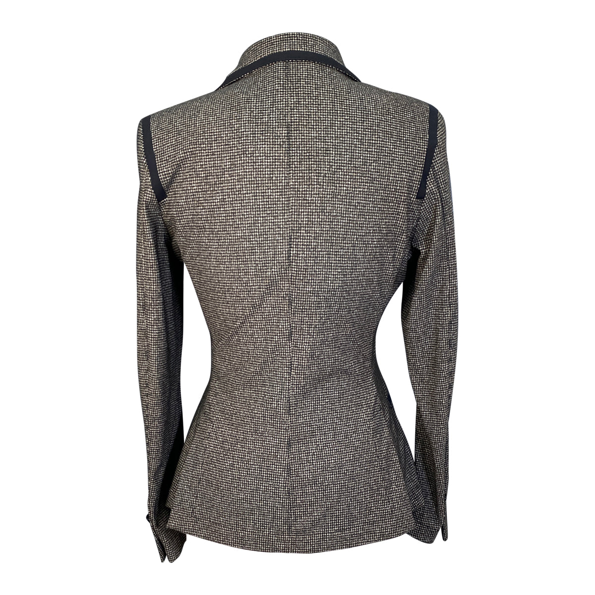 Cavalleria Toscana Riding Jacket w/Micro Print Lining in Beige Houndstooth