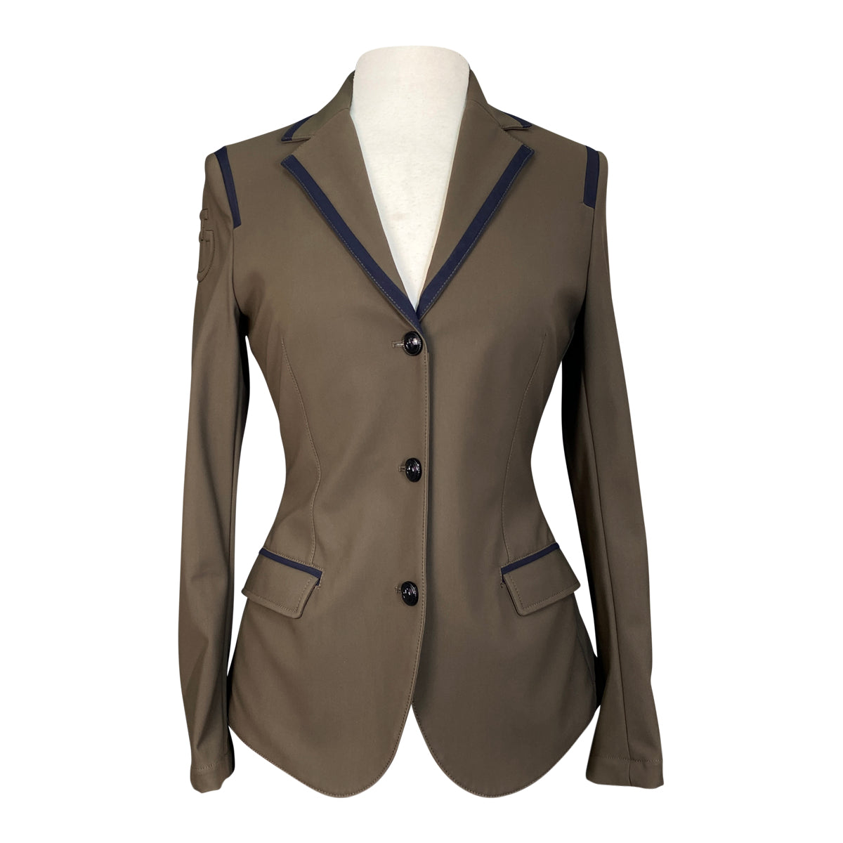 Cavalleria Toscana Riding Jacket w/Micro Print Lining in Olive Brown
