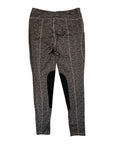 Kerrits 'Flow Rise' Knee Patch Tights in Black/Brown