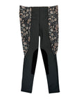 Kerrits 'Flow Rise' Knee Patch Tights in Black/Floral