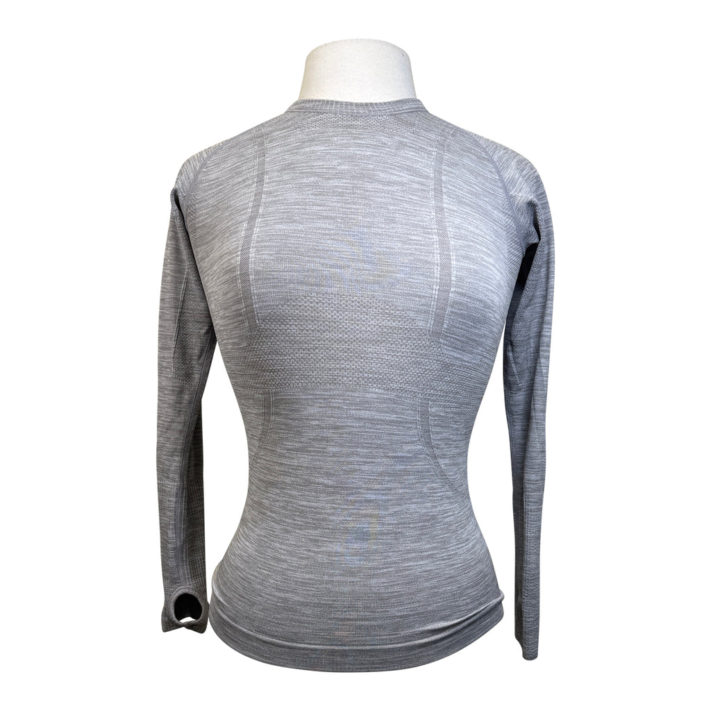 Riviera 'Chelsea' Long Sleeve Compression Top in Heather Grey