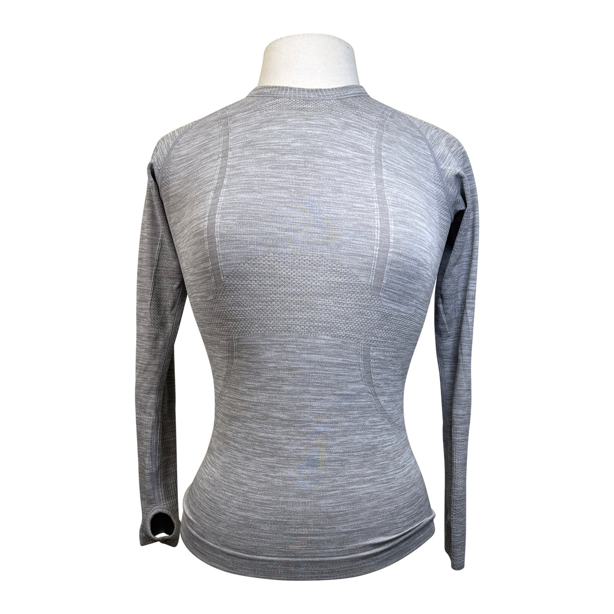 Riviera 'Chelsea' Long Sleeve Compression Top in Heather Grey