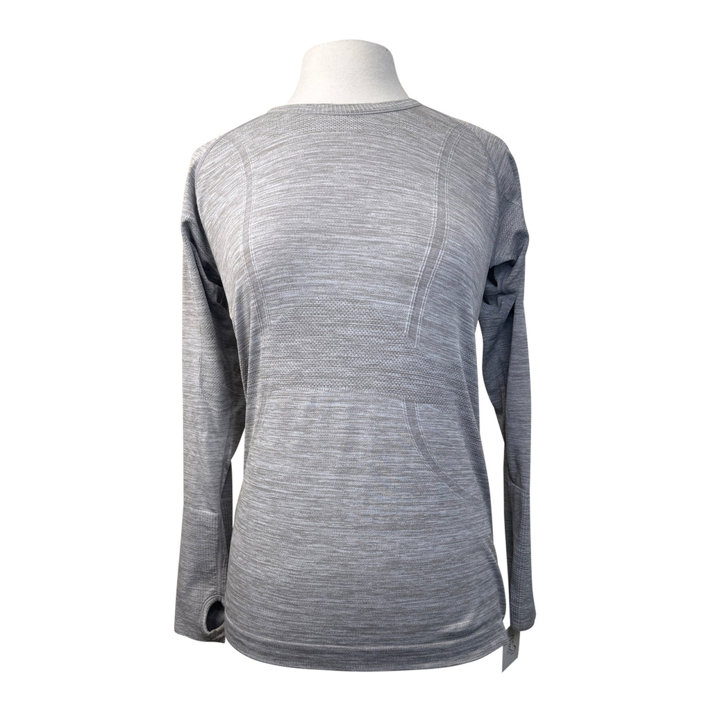 Long Sleeve Seamless Athletic Tee in Grey Heather