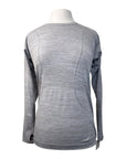 Long Sleeve Seamless Athletic Tee in Grey Heather