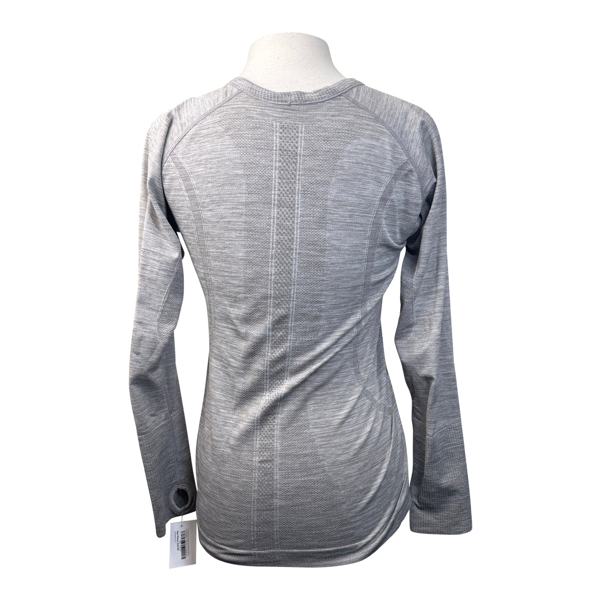 Long Sleeve Seamless Athletic Tee in Grey Heather