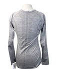 Long Sleeve Seamless Athletic Tee in Grey Heather