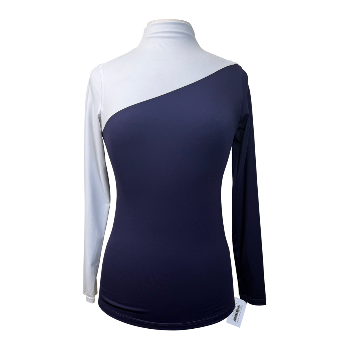 Riviera 'Mavis' Mock Neck in Navy/White - Women's Medium
