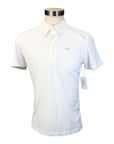 AA Platinum 'Davide' Men's Polo Shirt in White - Men's Large