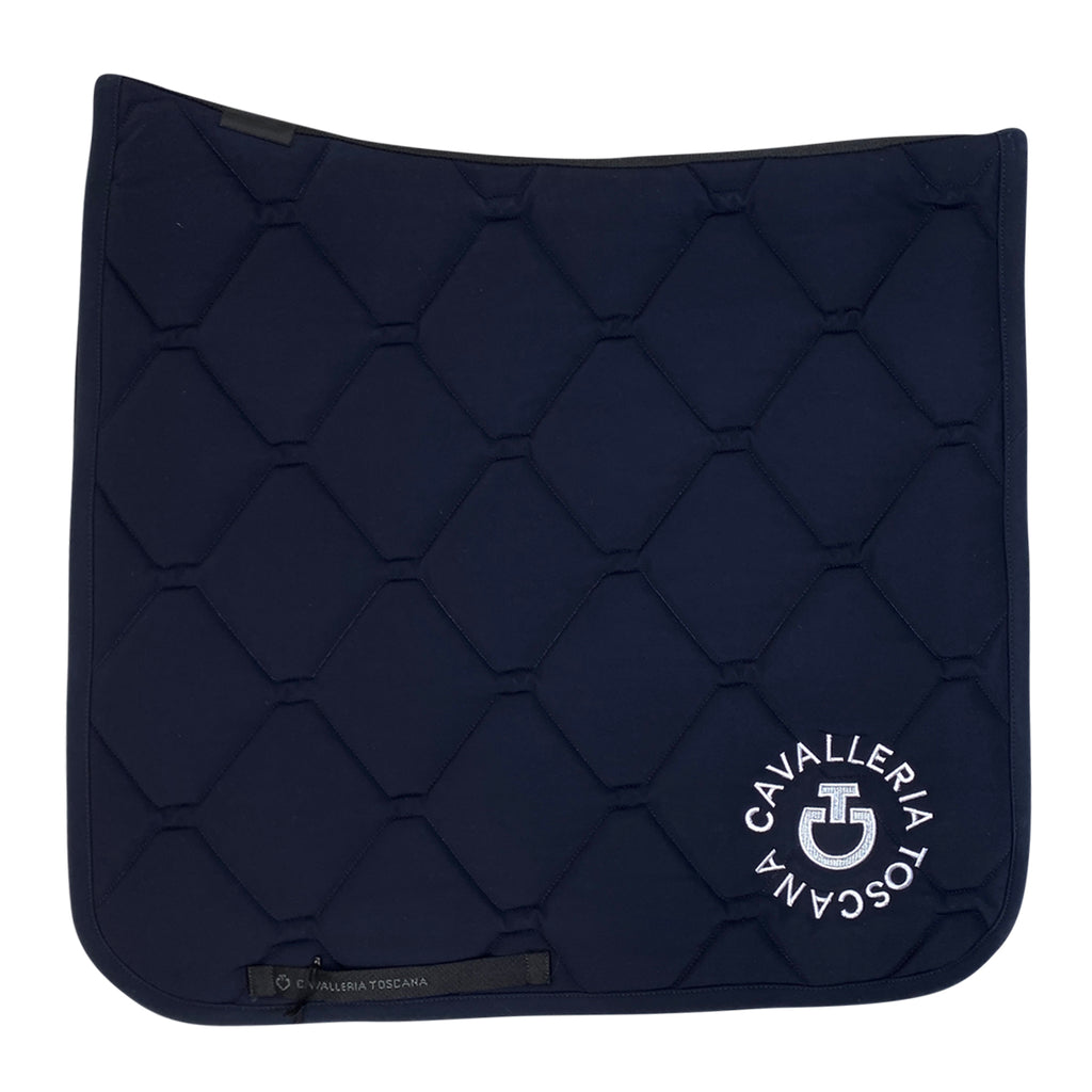 Cavalleria Toscana 'Orbit' Quilted Dressage Saddle Pad in Dark Blue