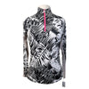 ail Long Sleeve Shirt in Black and White Palm