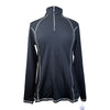 Dover Saddlery 1/4 Zip Long Sleeve Shirt in Black