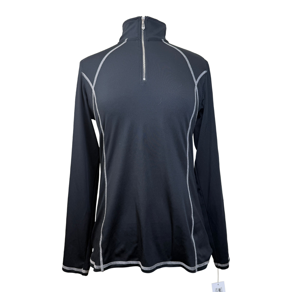 Dover Saddlery 1/4 Zip Long Sleeve Shirt in Black