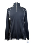 Dover Saddlery 1/4 Zip Long Sleeve Shirt in Black