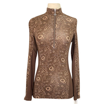 Goode Rider 'Glam Sport' Shirt in Brown - Women's XS
