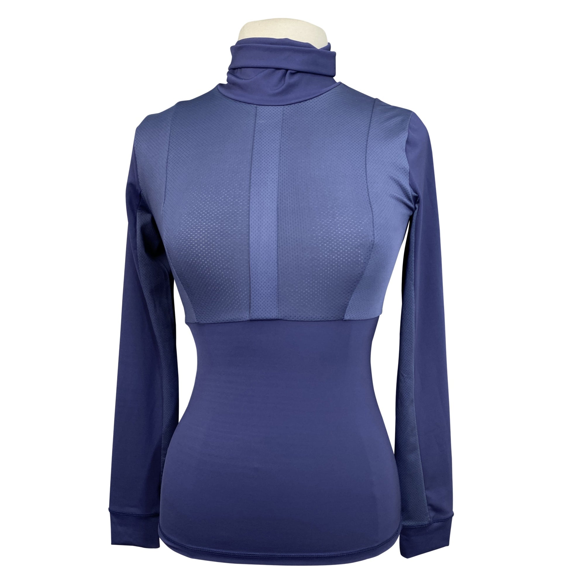Front of Solid Citizen &#39;Haley The Turtleneck&#39; Sunshirt in Blue Ribbon - Women&#39;s XL