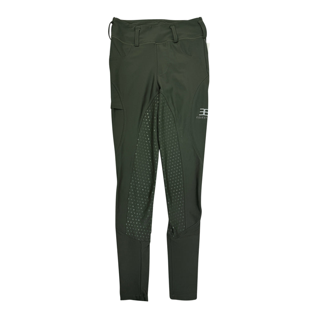 Equestly Lux Grip Tights in Hunter Green