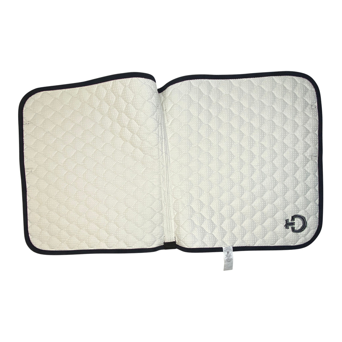 Cavelleria Toscana Circular Quilted Jersey Dressage Saddle Pad in Dark Blue