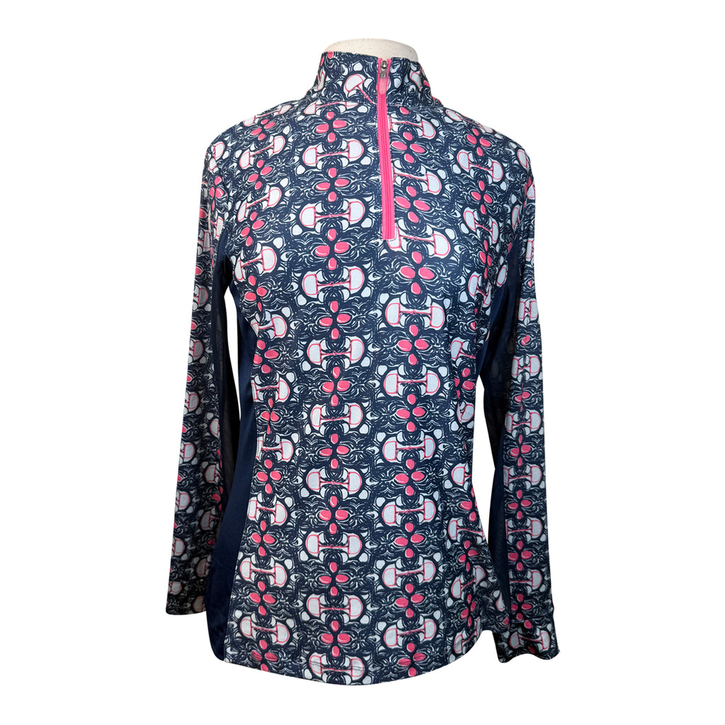 Romfh Chill Factor Long Sleeve Sunshirt in Navy/Pink Bits