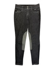 Kerrits Stretch Denim Knee Patch Breeches in Black