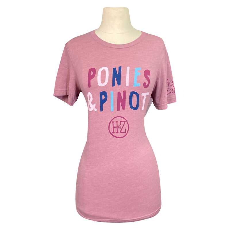 Herd of Zebras 'Ponies and Pinot' Tee in Pink - Women's Small
