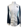 Asmar Equestrian Mesh Long Sleeve Show Shirt in White/Teal