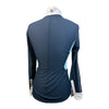 Asmar Equestrian Mesh Long Sleeve Show Shirt in White/Teal