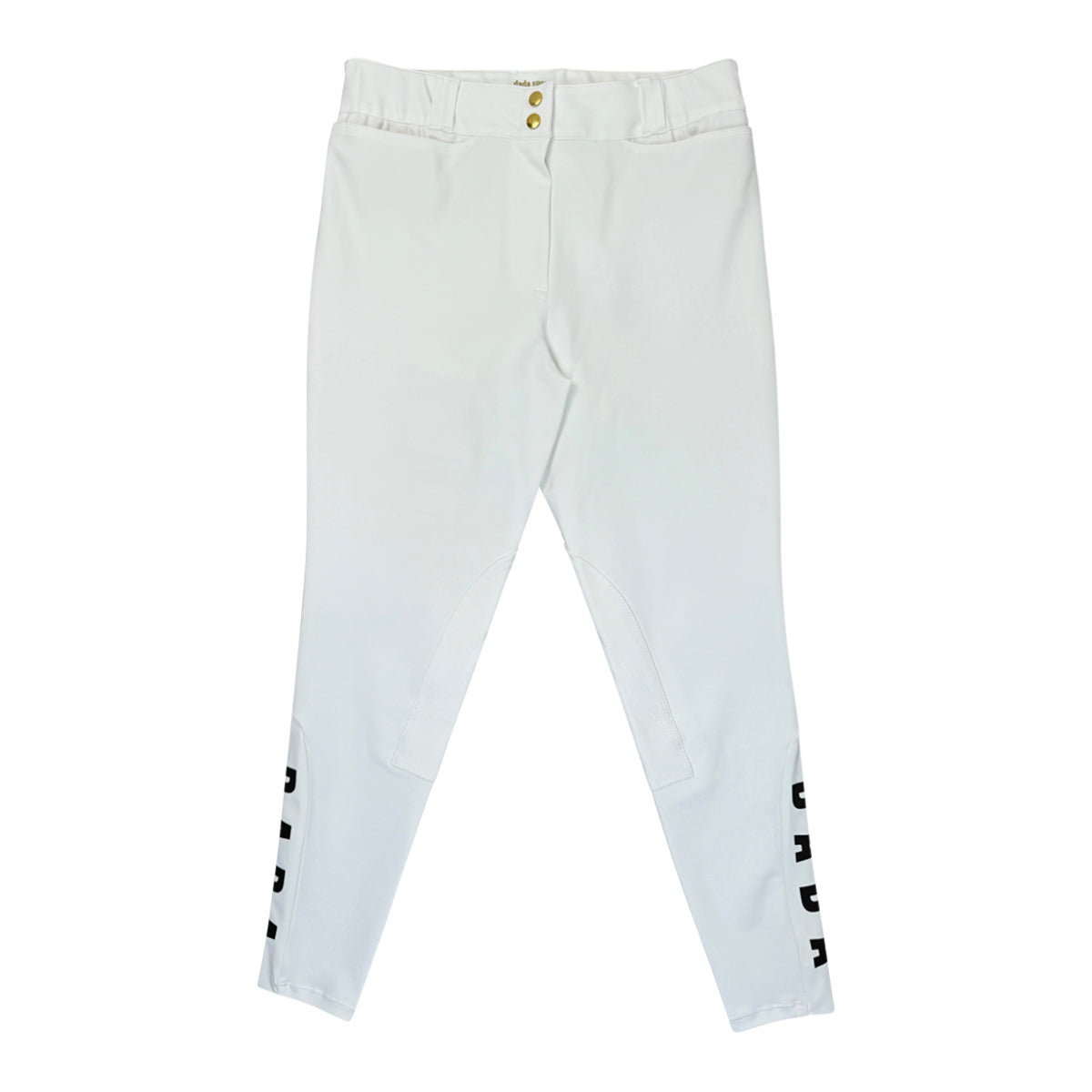Dada Sport Knee Patch Breeches in White 