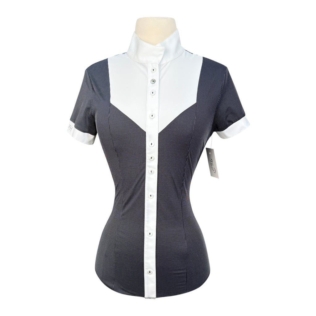 For Horses 'Gloria' Technical Show Shirt in Black/White Dots
