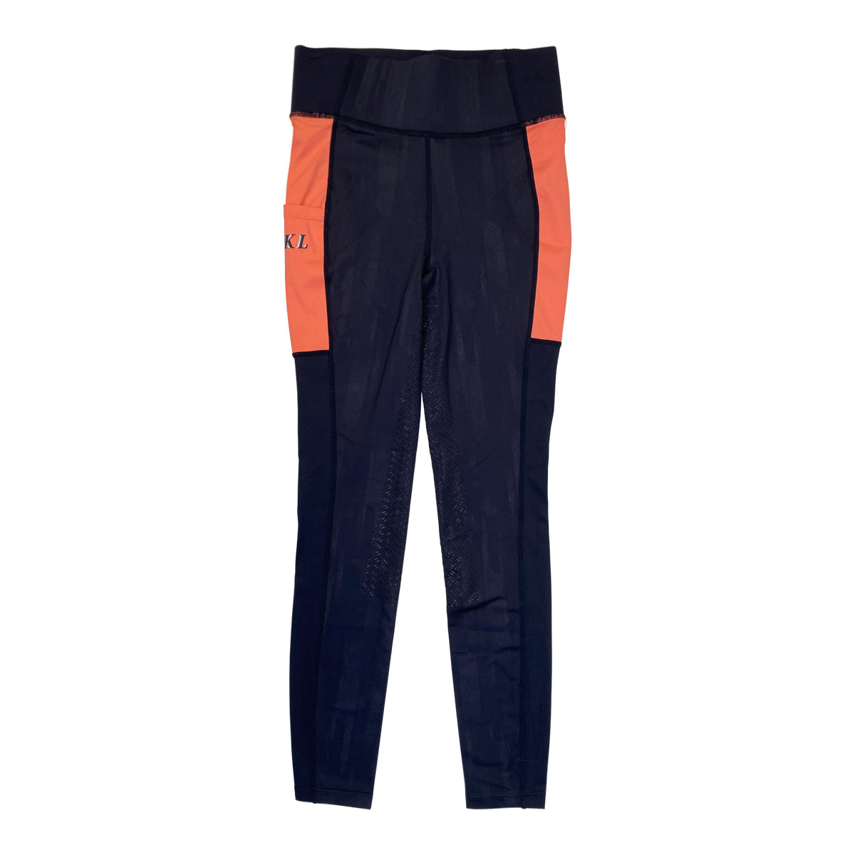 Kingsland 'Karina' W F-Tec Full Grip Compression Tights in Black/Coral Shell Pink
