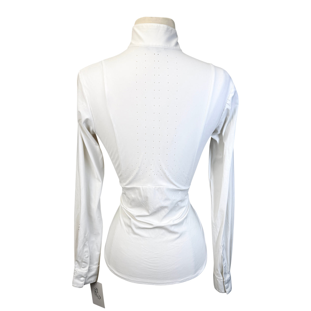 Horse Pilot 'Monica' Long Sleeve Show Shirt in White - Women's XS