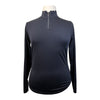 Free Ride Equestrian Scalloped Long Sleeve Shirt in Black