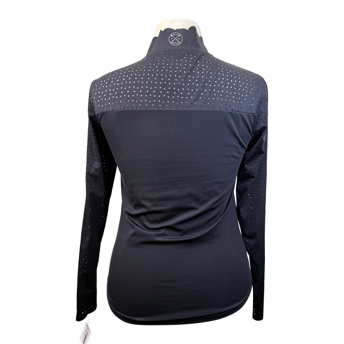 Free Ride Equestrian Scalloped Long Sleeve Shirt in Black