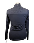 Free Ride Equestrian Scalloped Long Sleeve Shirt in Black