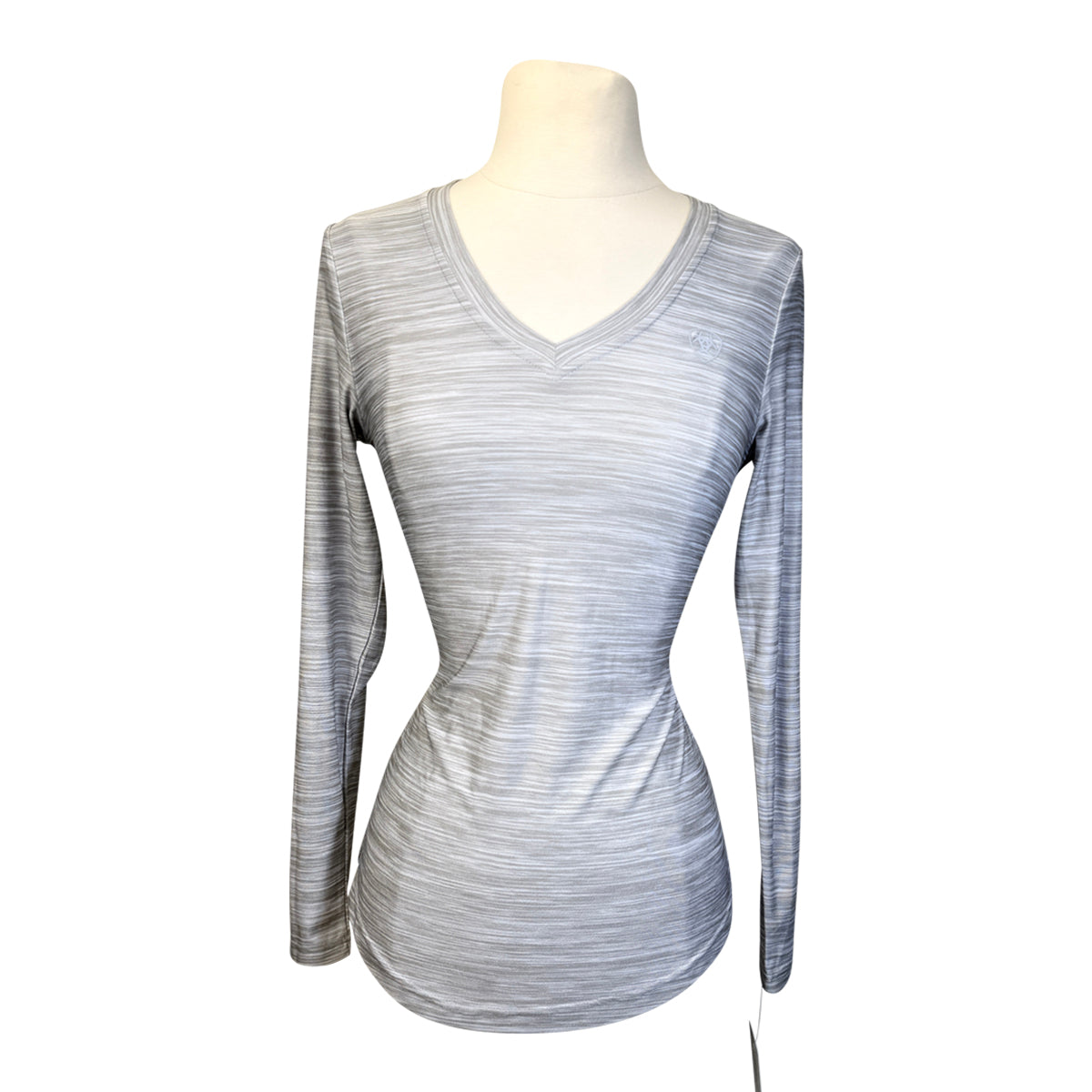 Ariat 'TEK Laguna' V-Neck Long Sleeve Top in Grey