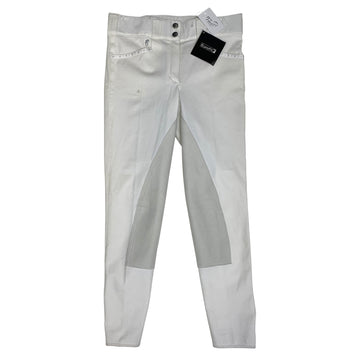 Eurofit 'Bling' Full Seat Breeches in White