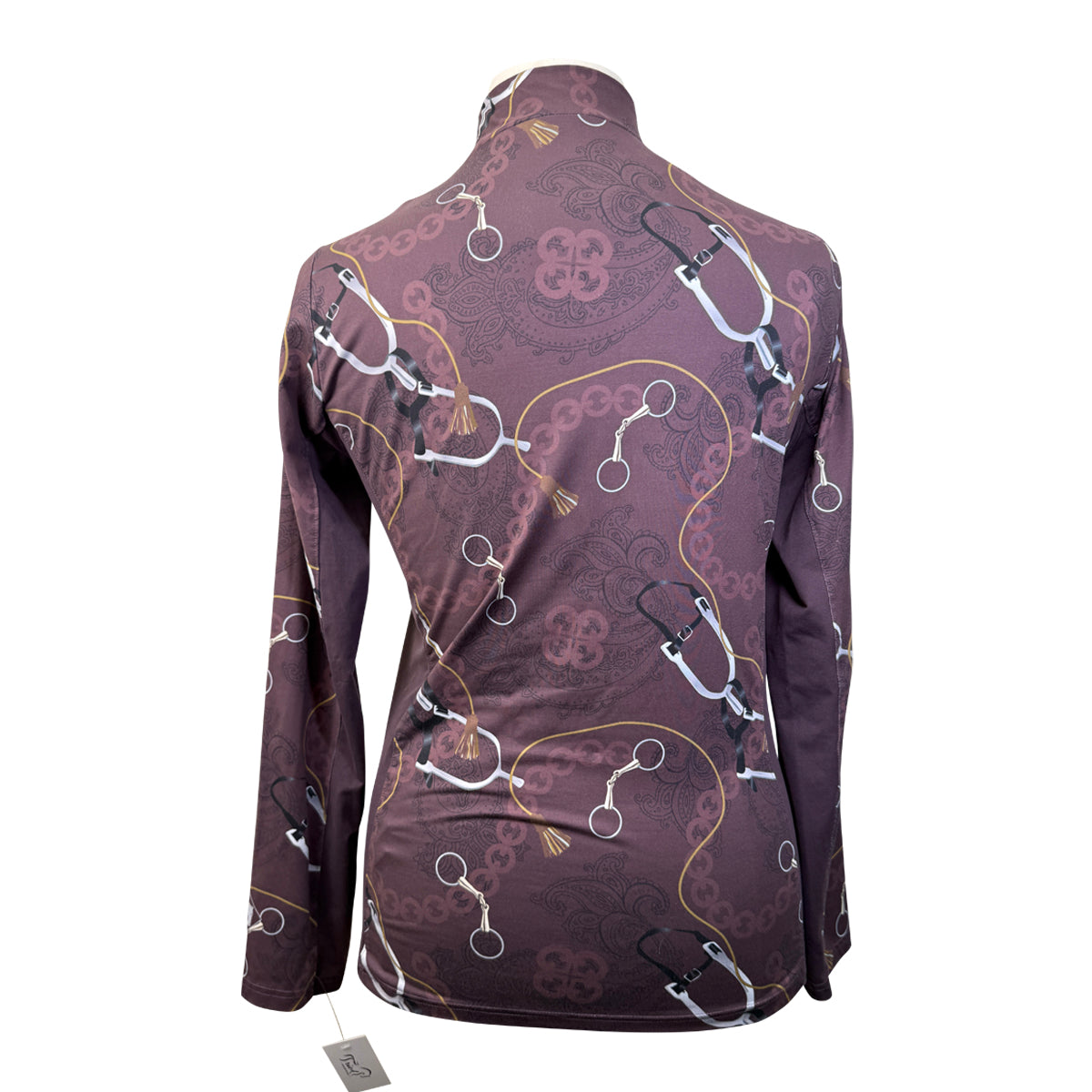 Arista Equestrian 'Luxe' 1/4 Zip Shirt in Burgundy Tack 