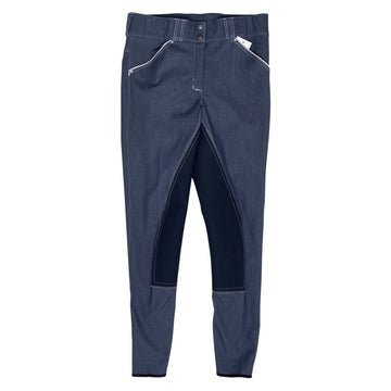 Eurofit 'Laurenburg' Full Seat Breeches in Blue Denim
