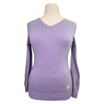 Front Essex Classics 'Trey' V-Neck Sweater in Lavender 
