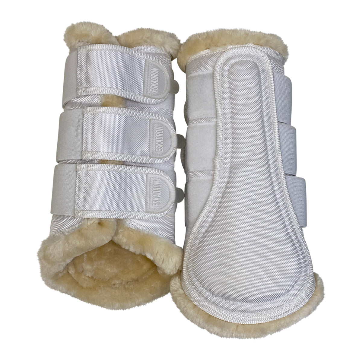 Eskadron Faux Fur Brushing Boots in Whit