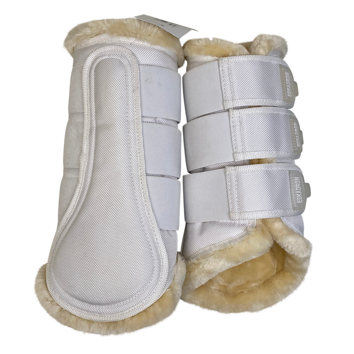 Eskadron Faux Fur Brushing Boots in Whit