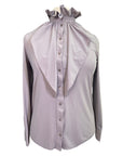 Front Aisling Equestrian Ruffle Blouse in Mauve