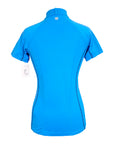 Noble Outfitters 'Ashley' Performance Short Sleeve Shirt in Bright Blue/Black Zip