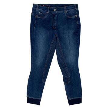 Ariat 'Halo' Denim Knee Patch Breech in Medium Wash