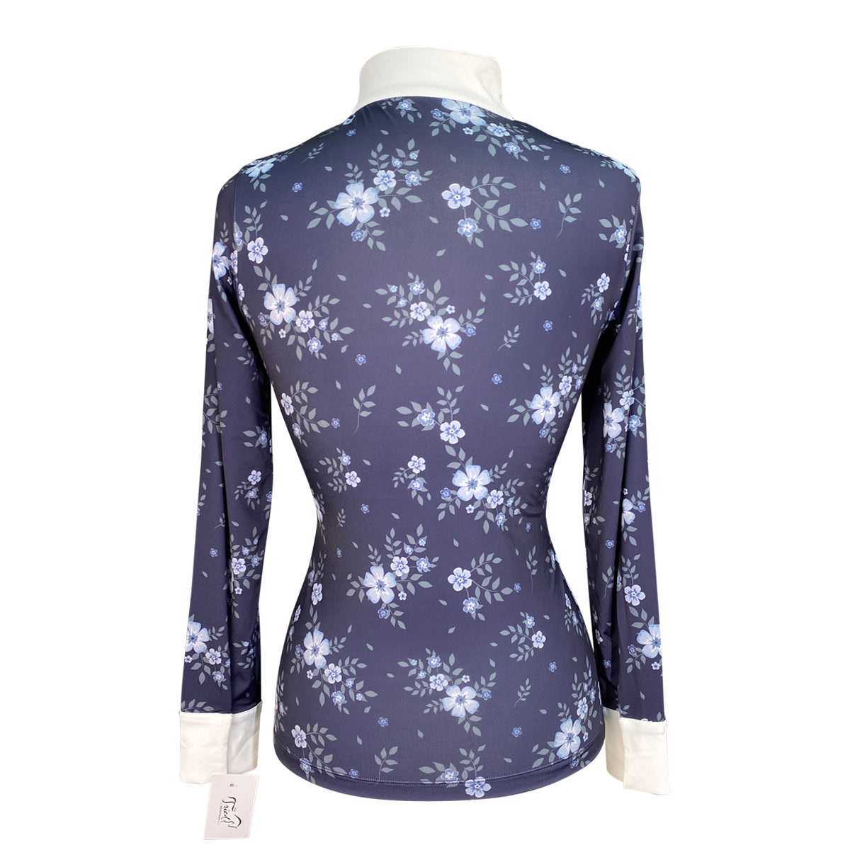 Halter Ego 'Courtney' Long Sleeved Riding Shirt in Navy Floral