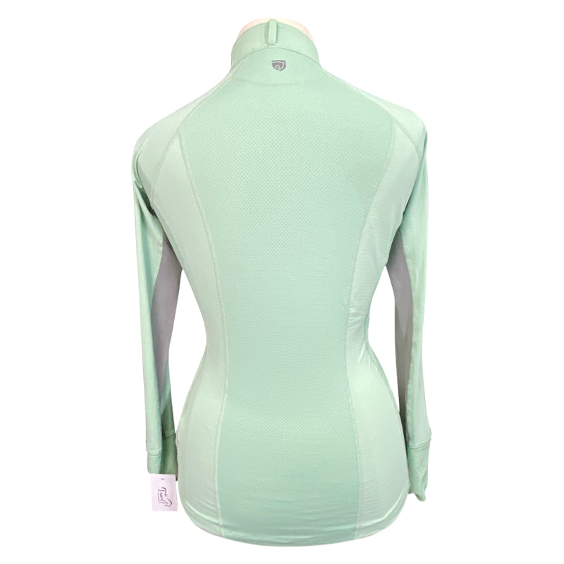 Back of Noble Outfitters 'Ashley' Performance Shirt in Light Sage