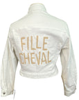 Back of Dapplebay x MES 'Fille Cheval' Jacket in White