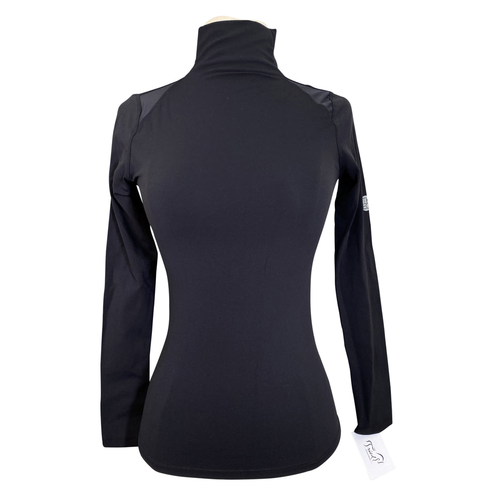 TKEQ The 'Chloe' High Collar Technical Top in Black - Women's Medium