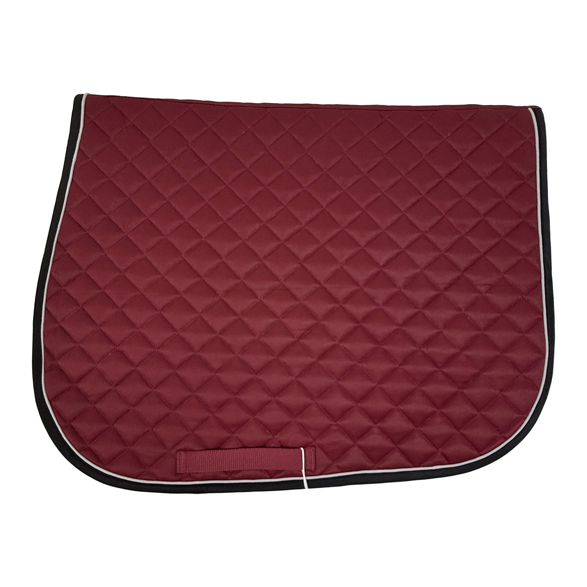 Dover Saddlery Quilted All-Purpose Piped Saddle Pad in Burgundy/Black