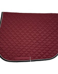 Dover Saddlery Quilted All-Purpose Piped Saddle Pad in Burgundy/Black